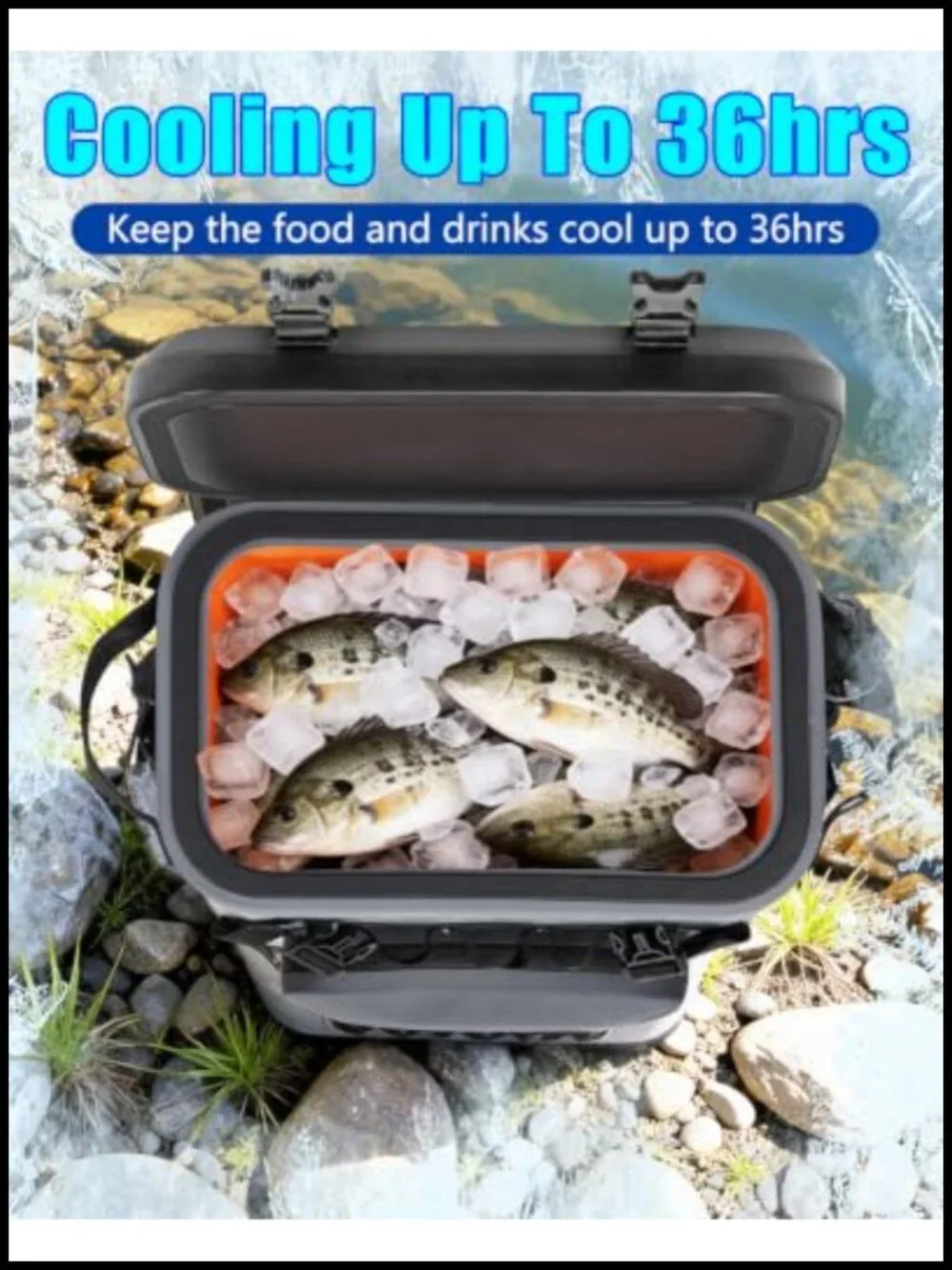 Magnetic Insulated Backpack Cooler for Camping Fishing 36 Can Capacity